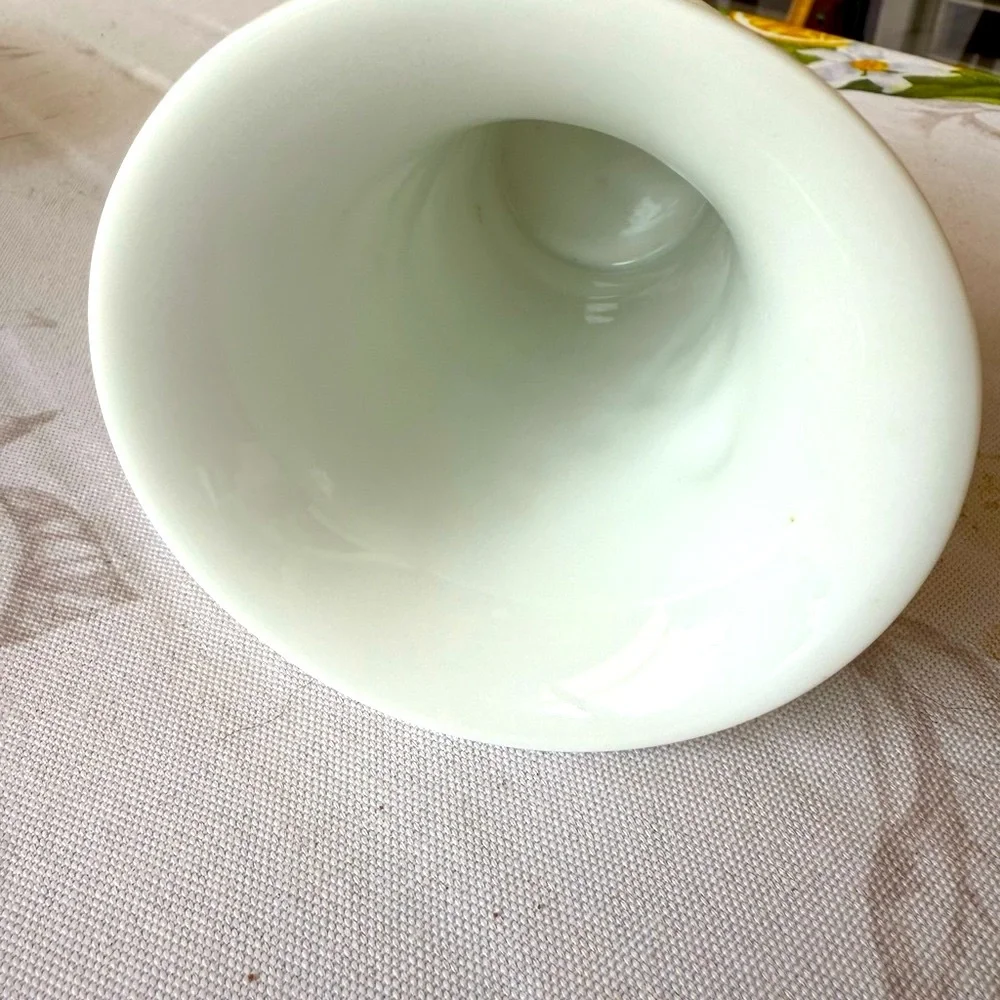 Kaiser, White Porcelain Embossed Floral Accent Vase, Made in Germany
